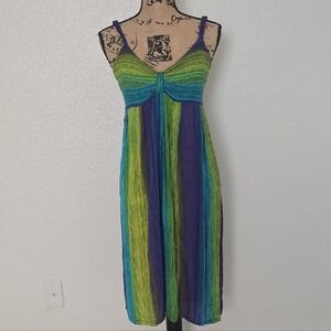 Multicolor Striped Summer Dress